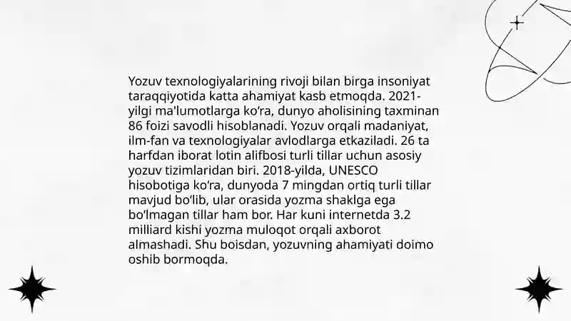 Yozuv va uning turlari 4
