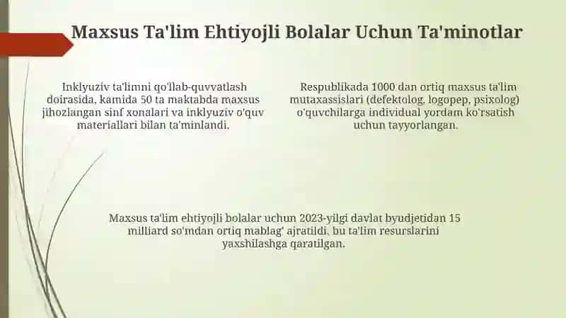 O'zbekistonda Inklyuziv Ta'limni Qo'llab-quvvatlashning Huquqiy Asoslari 4