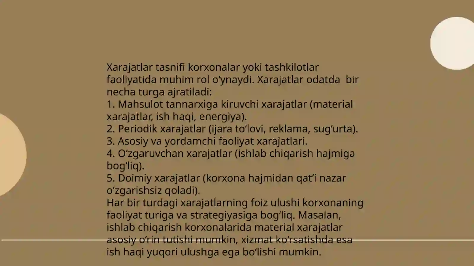 Xarajatlar hisobi 4