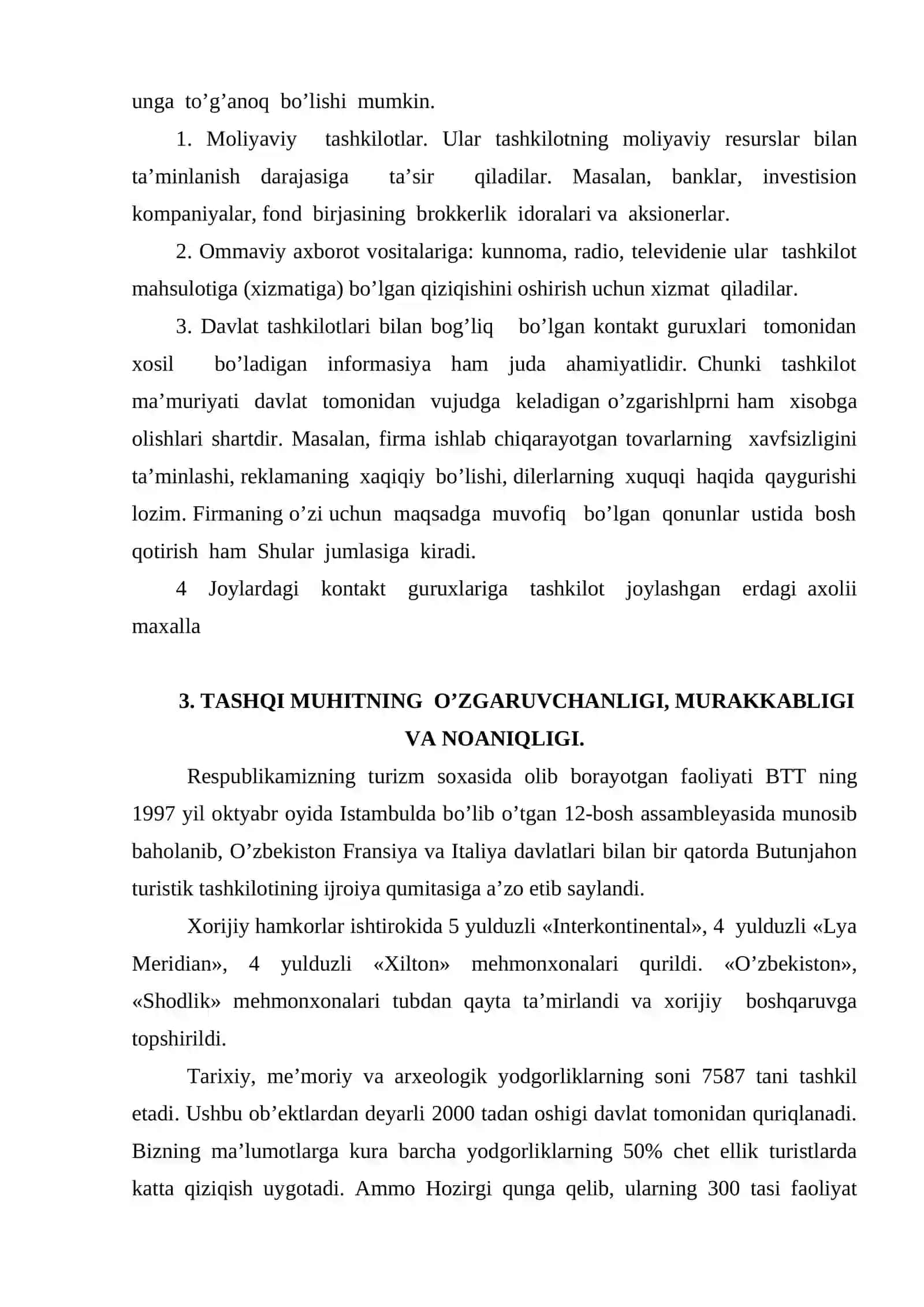 Ichki vа tаshqi muhitning umumiy оvqаtlаnish tаshkilоtlаri biznеsigа tа’siri 4