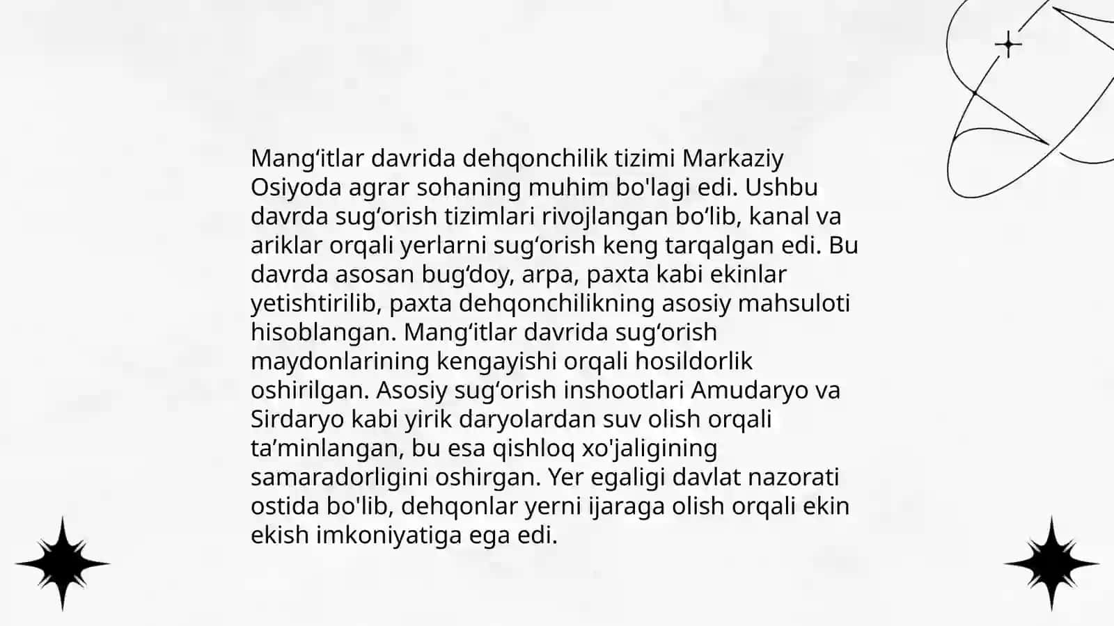 Mangʻitlar davrida agrar munosabatlar 4