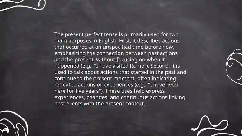 Present Perfect Tense 4