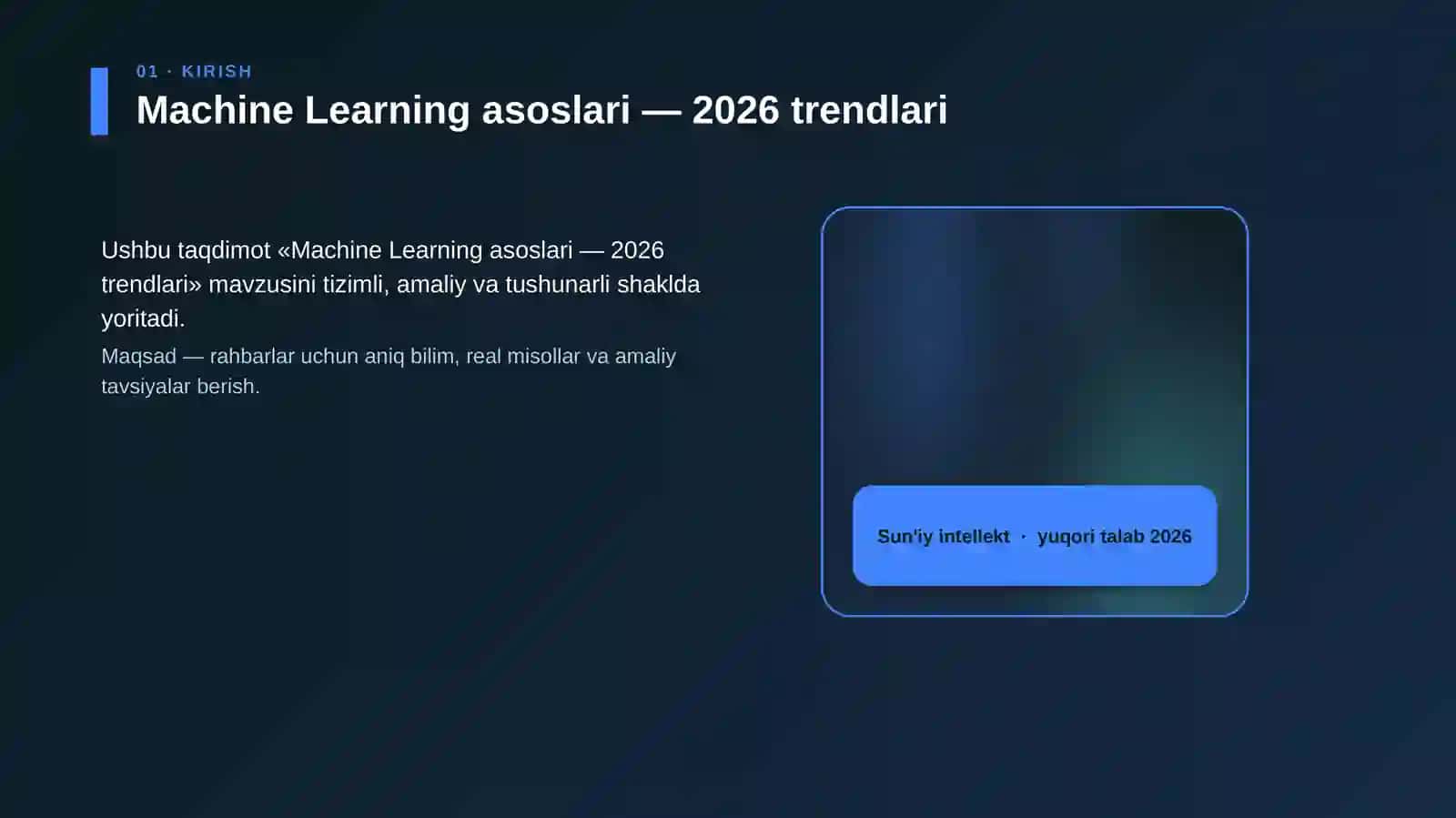 Machine Learning asoslari — 2026 trendlari 4