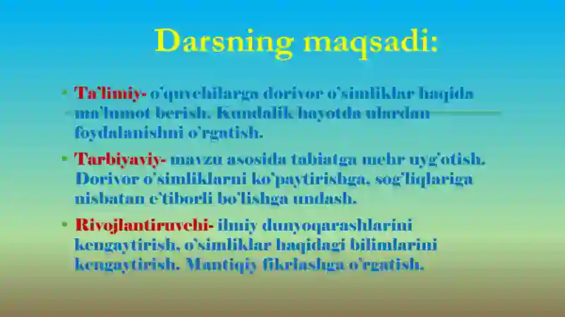 BIOLOGIYAFANIDAN TAYYORLAGAN TAQDIMOTI 4
