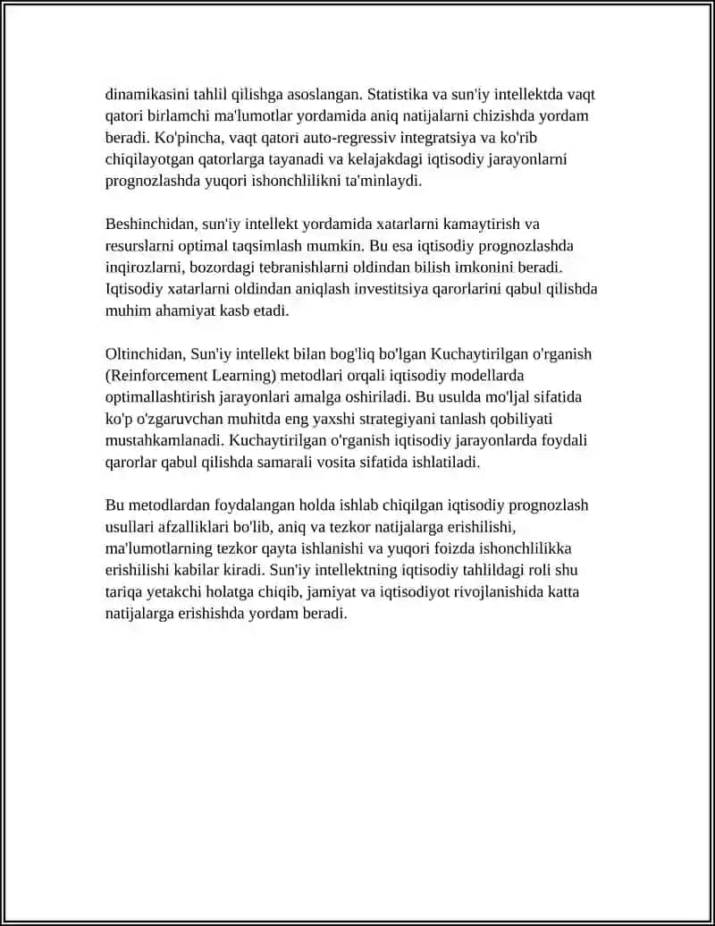 SUN'IY INTELLEKTNING IQTISODIY TAHLILDAGI ROLI 4