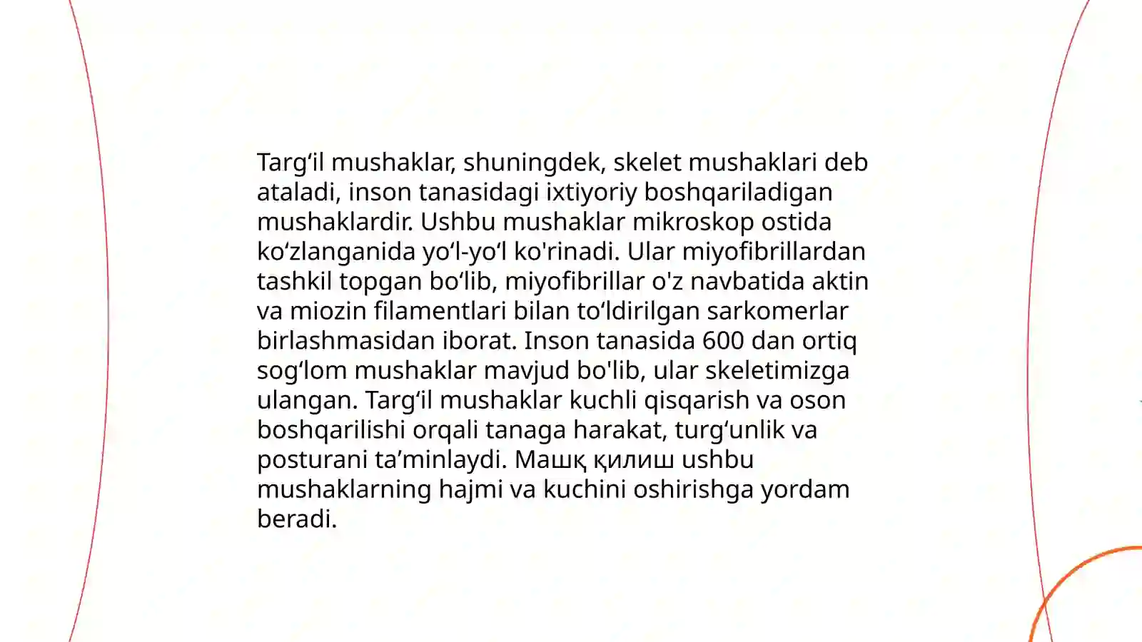 Silliq va targʻil fiziologik farqlari 4