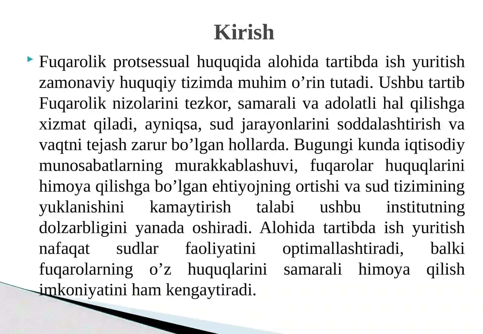 Alohida tartibda ish yuritish va uning turlari 4