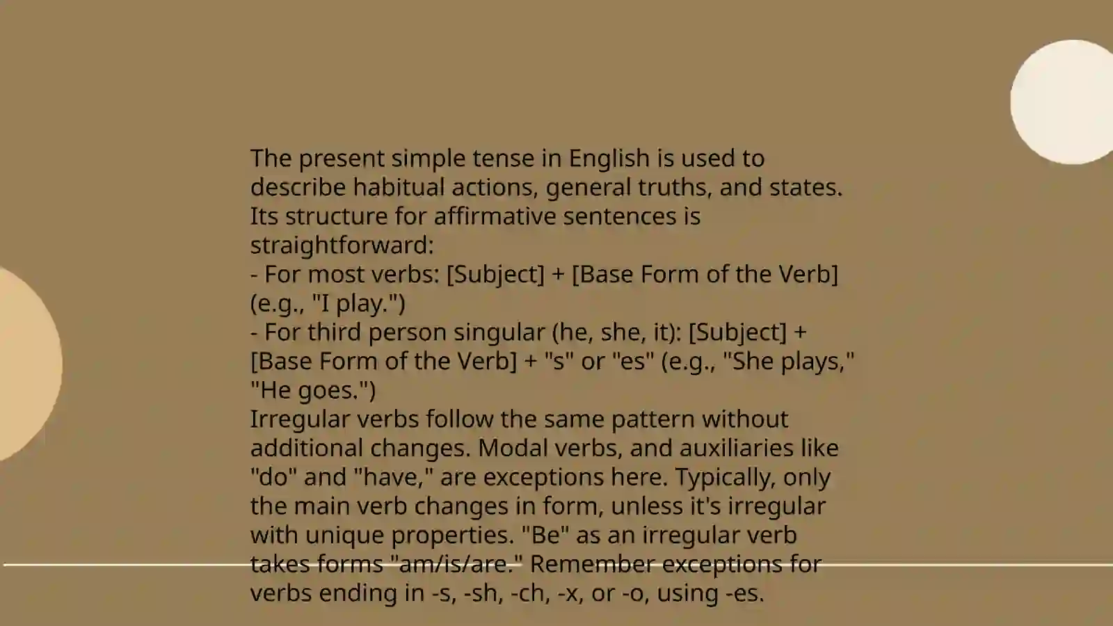 Present simple tense 4