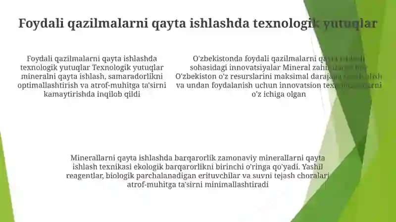 Zaxiralarni qayta ishlashda innovatsion texnologiyalar 4