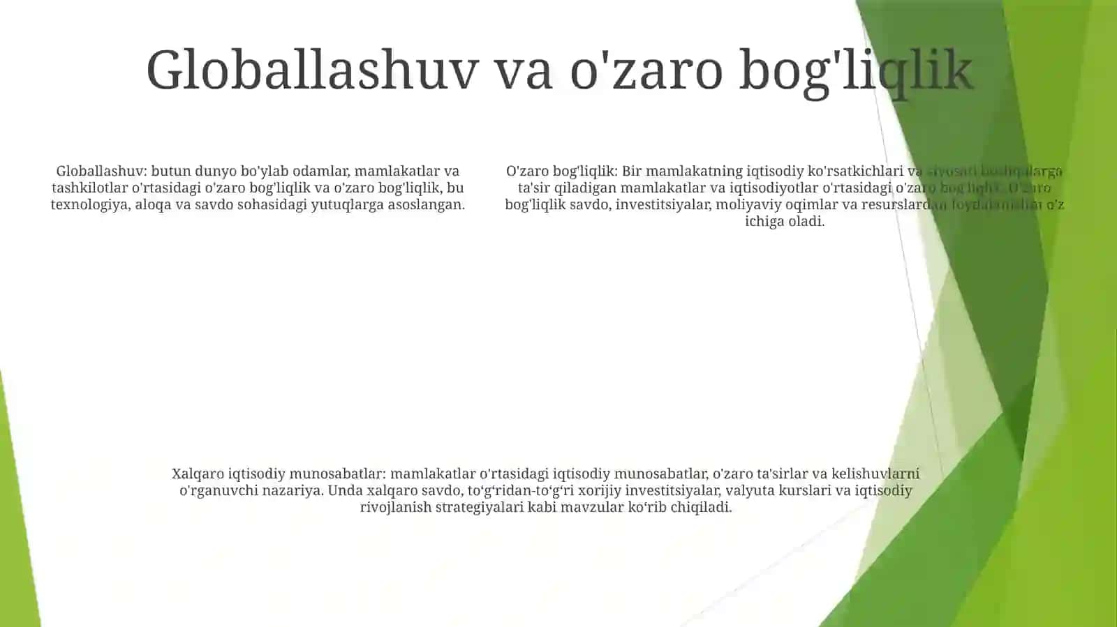 Xalqaro Iqtisodiy Munosabatlar VaUningShakllanishi 4