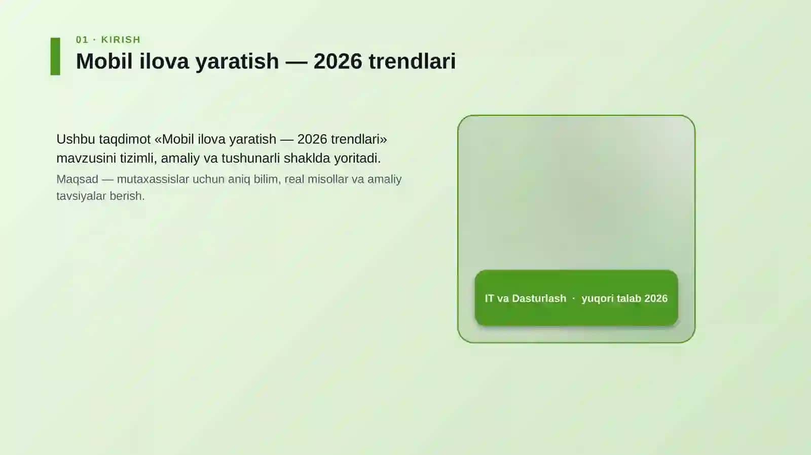 Mobil ilova yaratish — 2026 trendlari 4