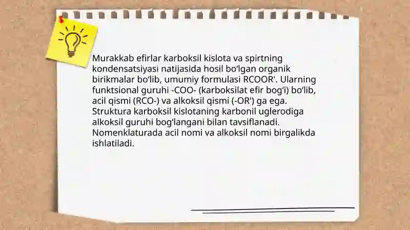 Oddiy va murakkab efirlar 4