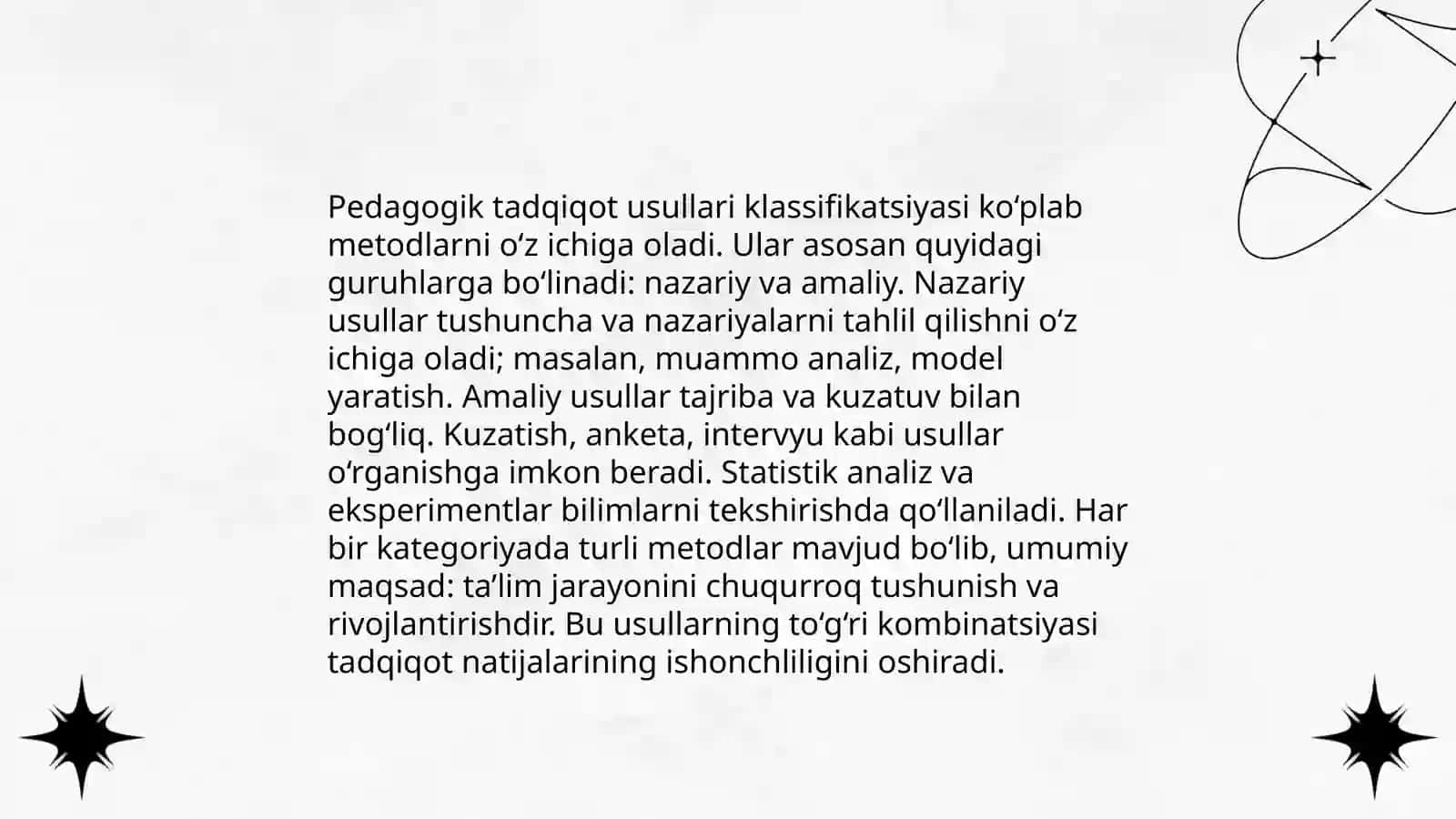 Pedagogik tadqiqotlarning metodologik vositalari 4