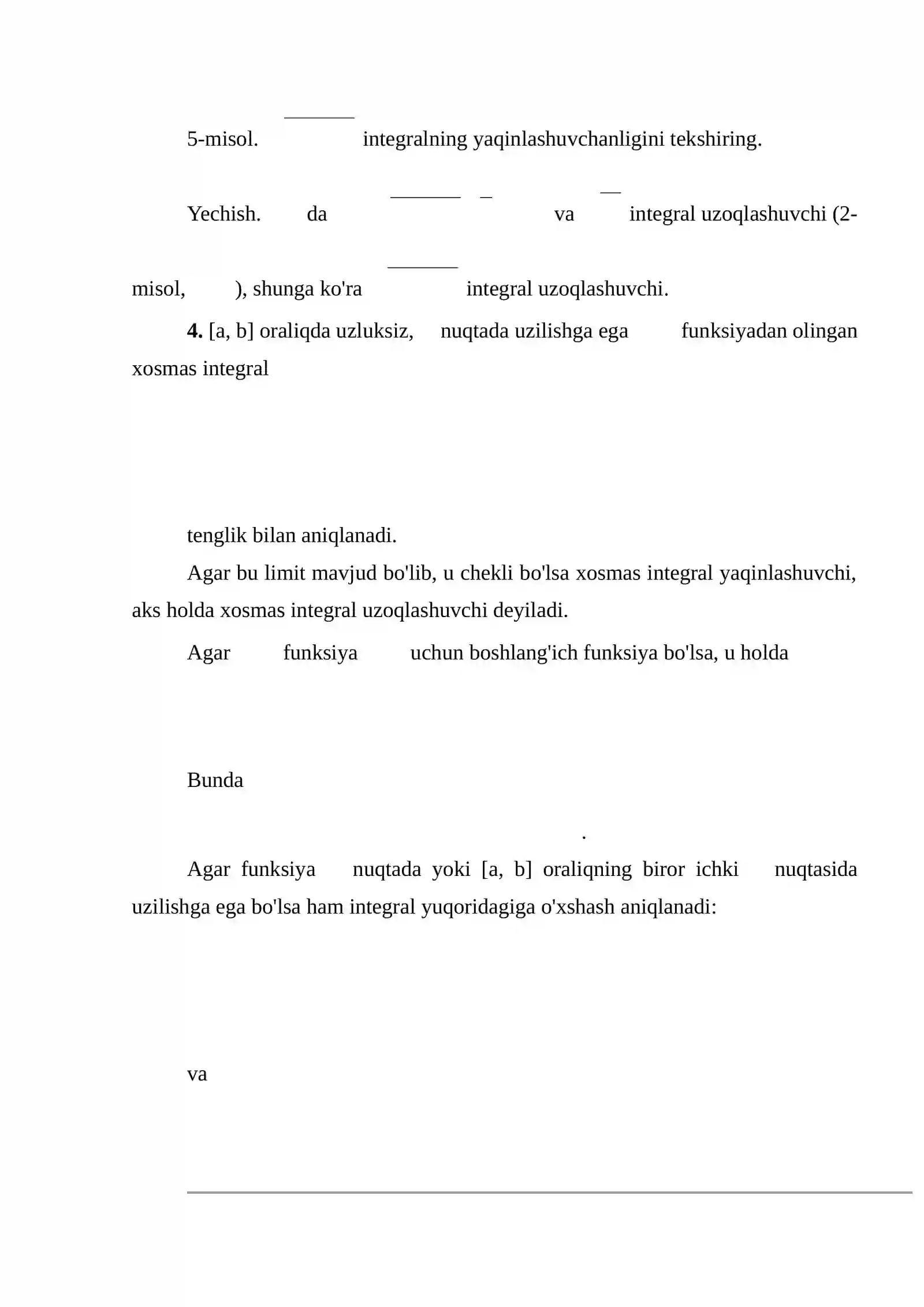Xosmas integrallar 4