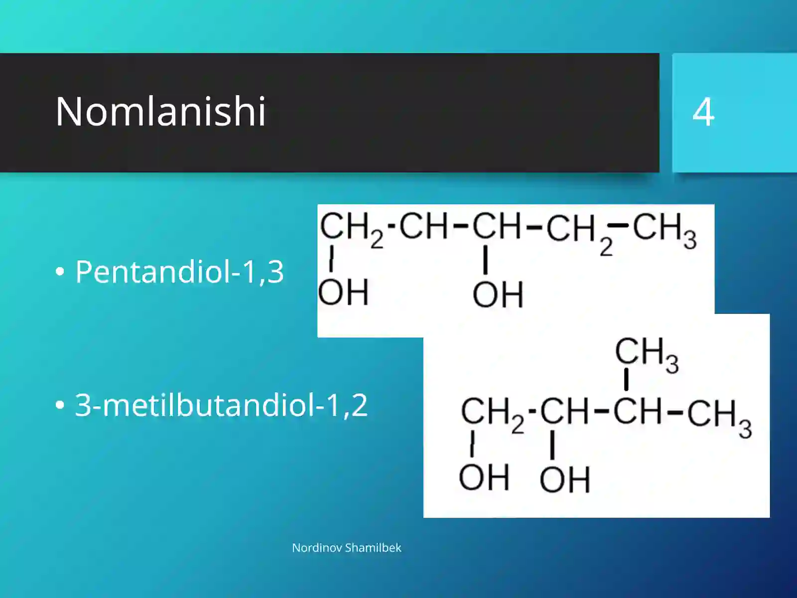Ko'p atomli spirtlar 4
