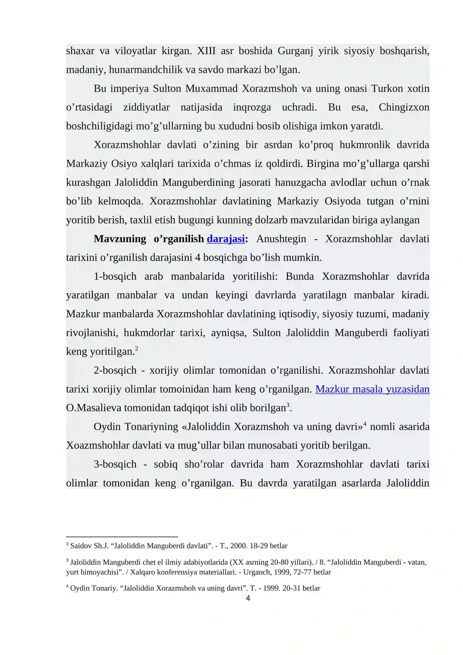 Xorazmshoh – Anushteginiylar sulolasining hokimiyat tepasiga kelishi va siyosiy hayoti 4
