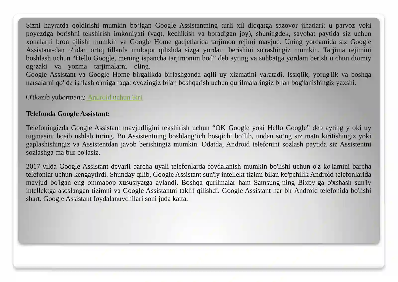 Google Assistent va uning imkoniyatlari 4