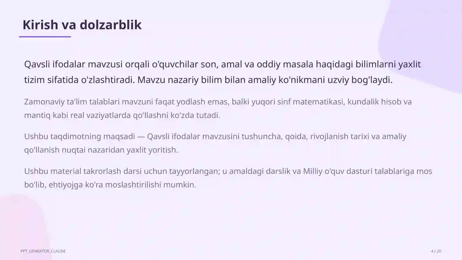 Qavsli ifodalar (2-sinf) 2