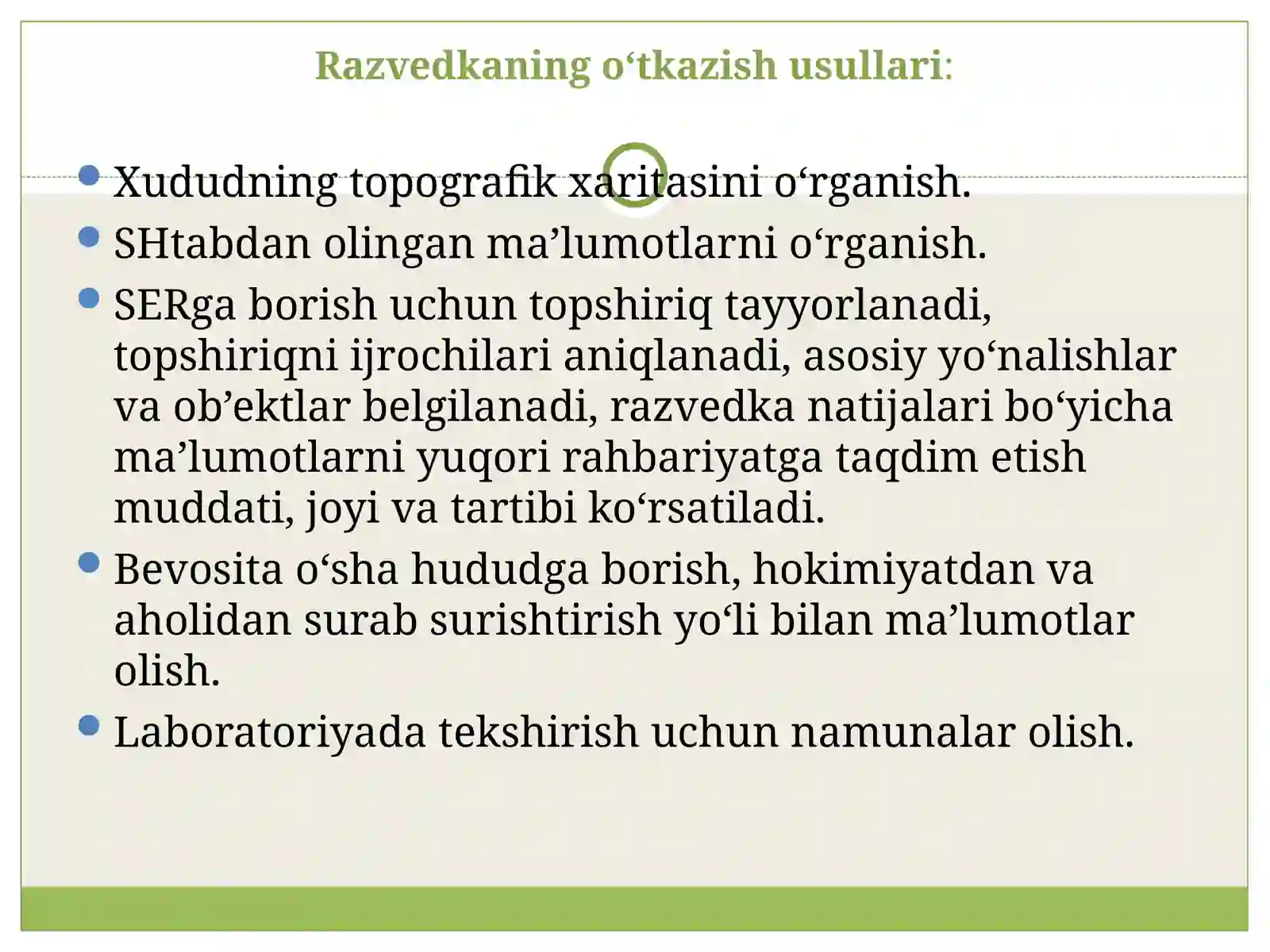 SANITARIYA- EPIDEMIOLOGIK RAZVEDKA. BAKTERIOLOGIK RAZVEDKA 4
