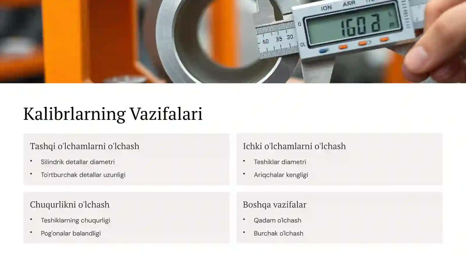 Kalibrlar: Tuzilishi, Vazifalari va Qo'llanilishi 4