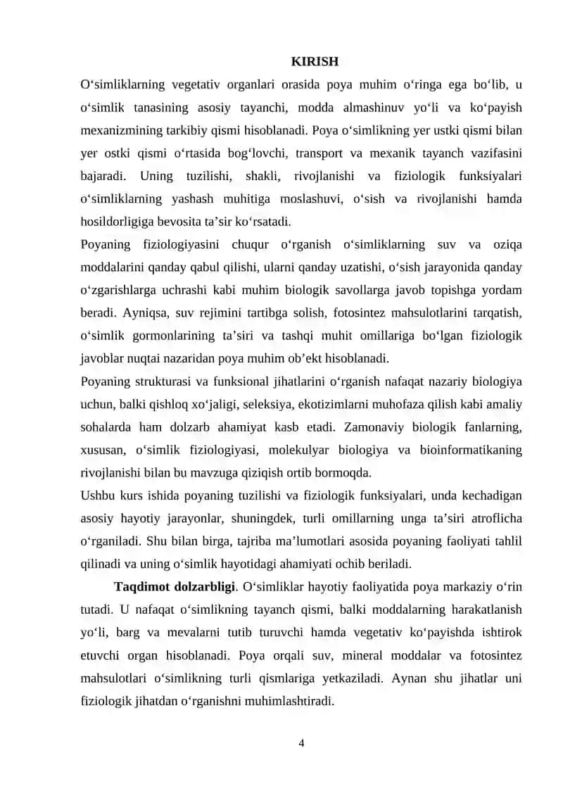 Poyaning fiziologiyasi 4