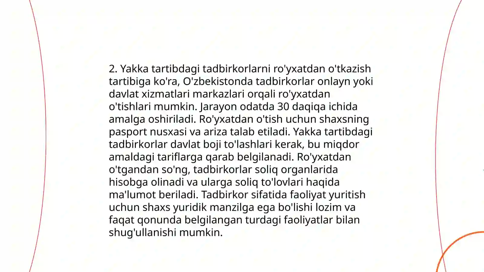 Yakka tartibdagi tadbirkorlar va ularga soliq solishning o'ziga xos xususiyatlari 4