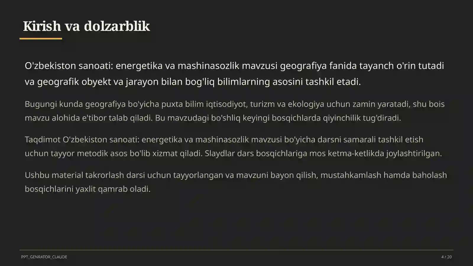 Geografiya (5–11) — takrorlash darsi uchun 4