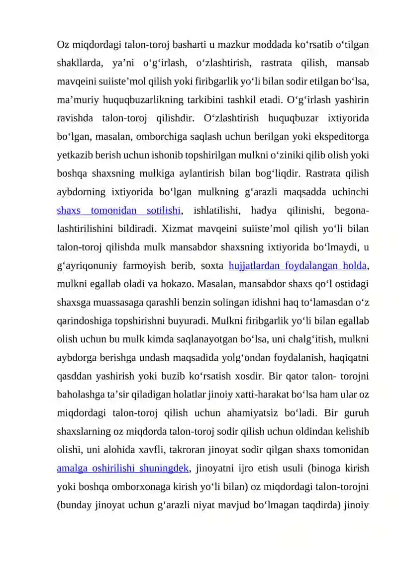 MULKKA TAJOVUZ QILUVCHI HUQUQBUZARLIKLAR UCHUN MA’MURIY JAVOBGARLIKLAR 4
