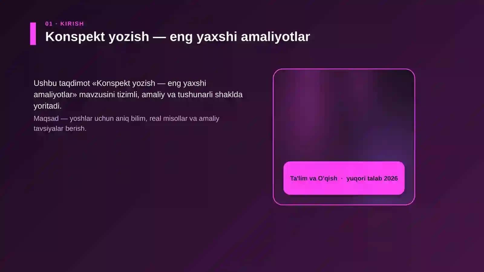 Konspekt yozish — eng yaxshi amaliyotlar 4