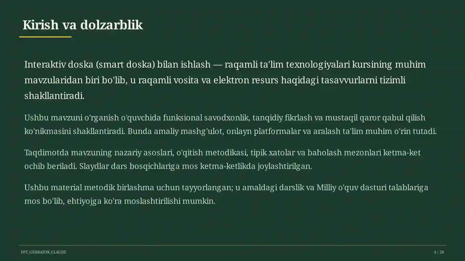 Interaktiv doska (smart doska) bilan ishlash 4