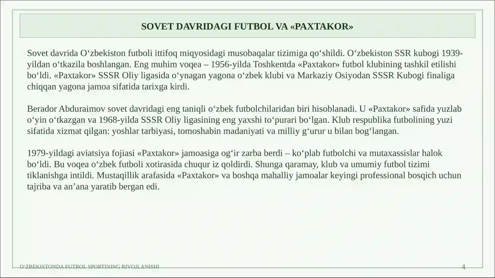 O‘zbekistonda futbol sportining rivojlanishi 4