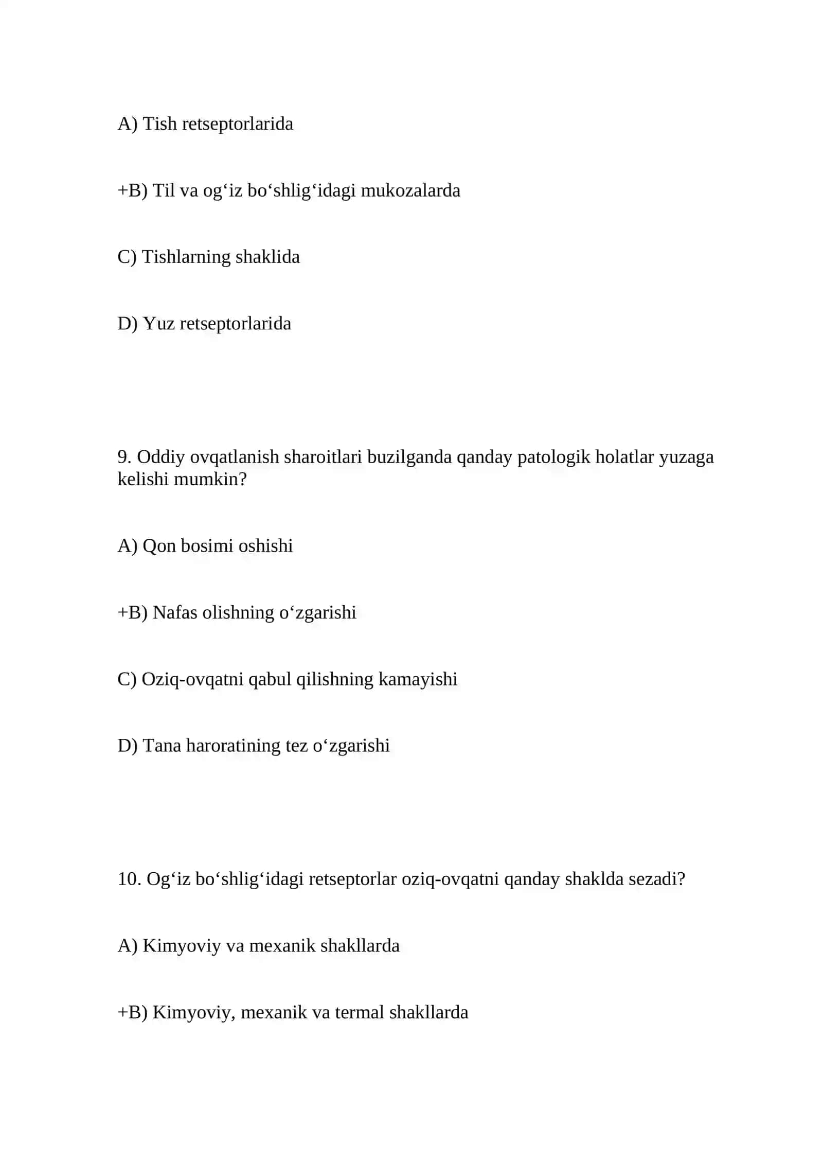 Oziq-ovqatning dinamik ta’sirining og'iz bo‘shlig‘i retseptorlariga ta’siri 4