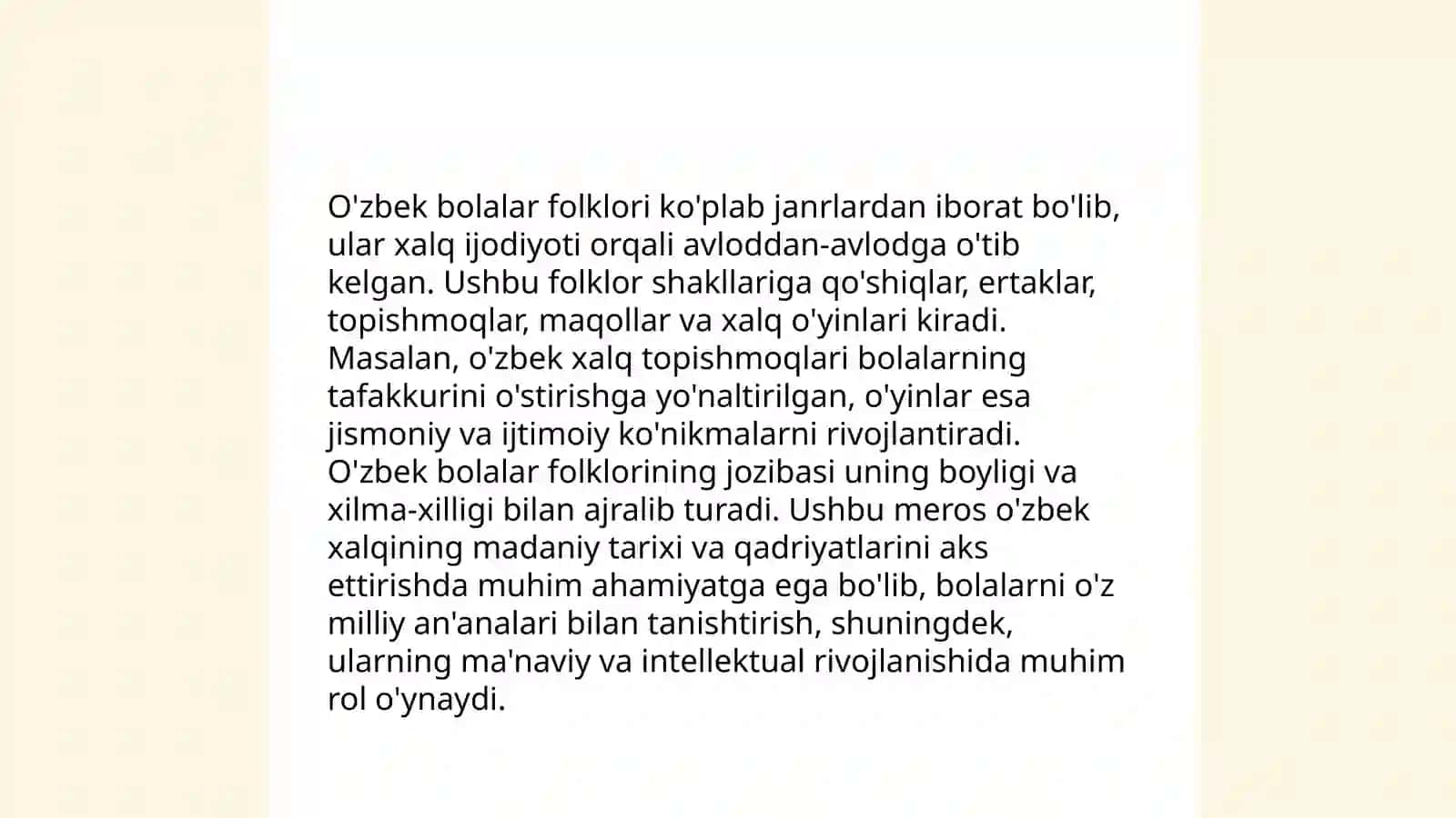Bolalar adabiyotining vujudga kelish tarixi 4