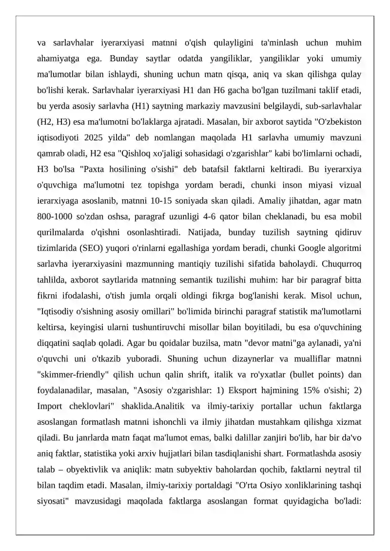 Matnni formatlash 4