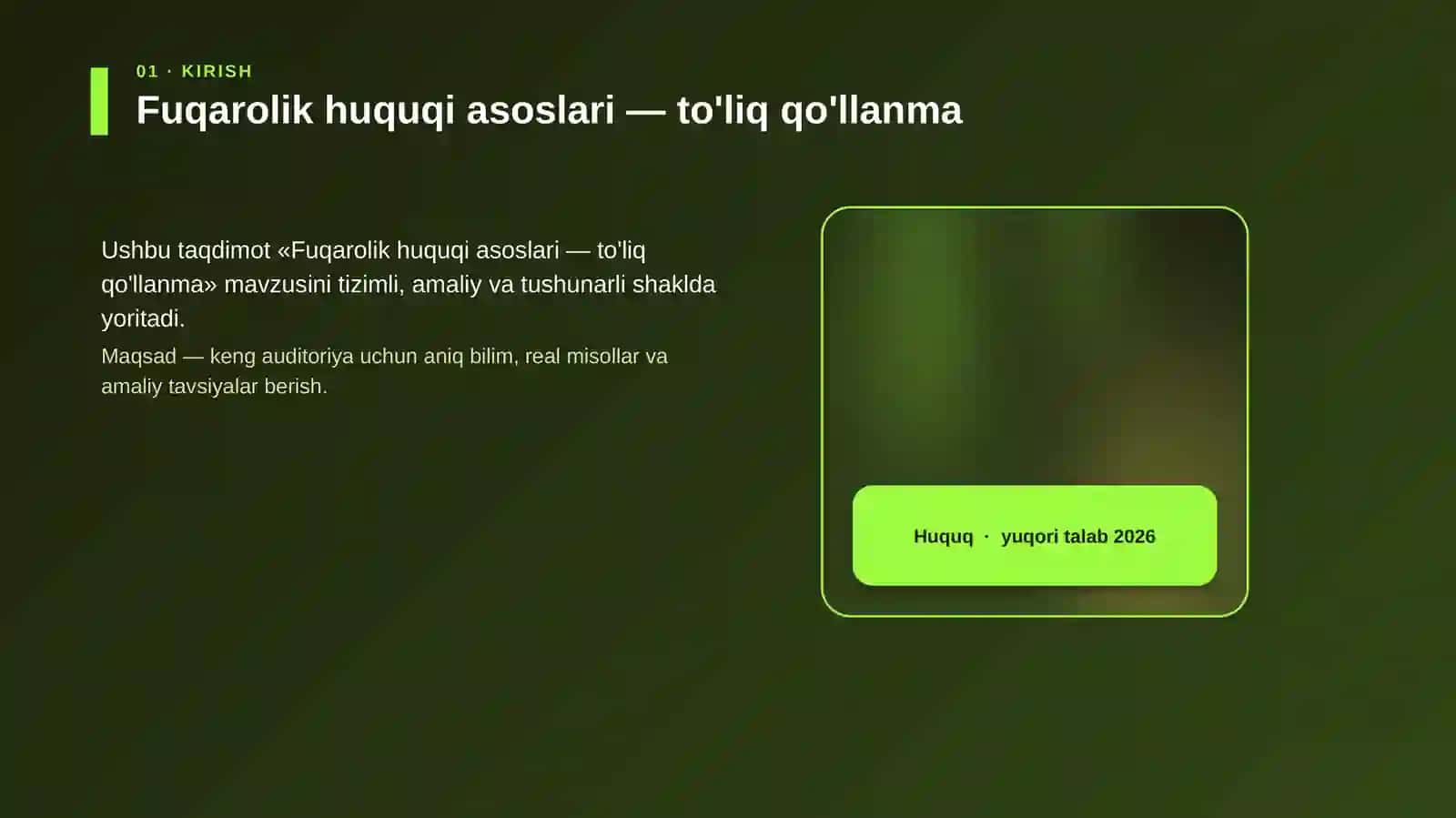 Fuqarolik huquqi asoslari — to'liq qo'llanma 4