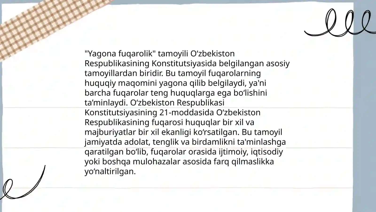 Oʻzbekiston Respublikasi Konstitutsiyasi fanidan taqdimoti 4