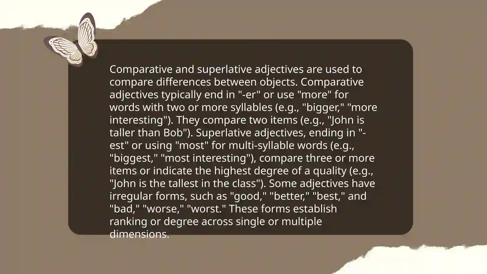 Adjectives and adjective phrases 4