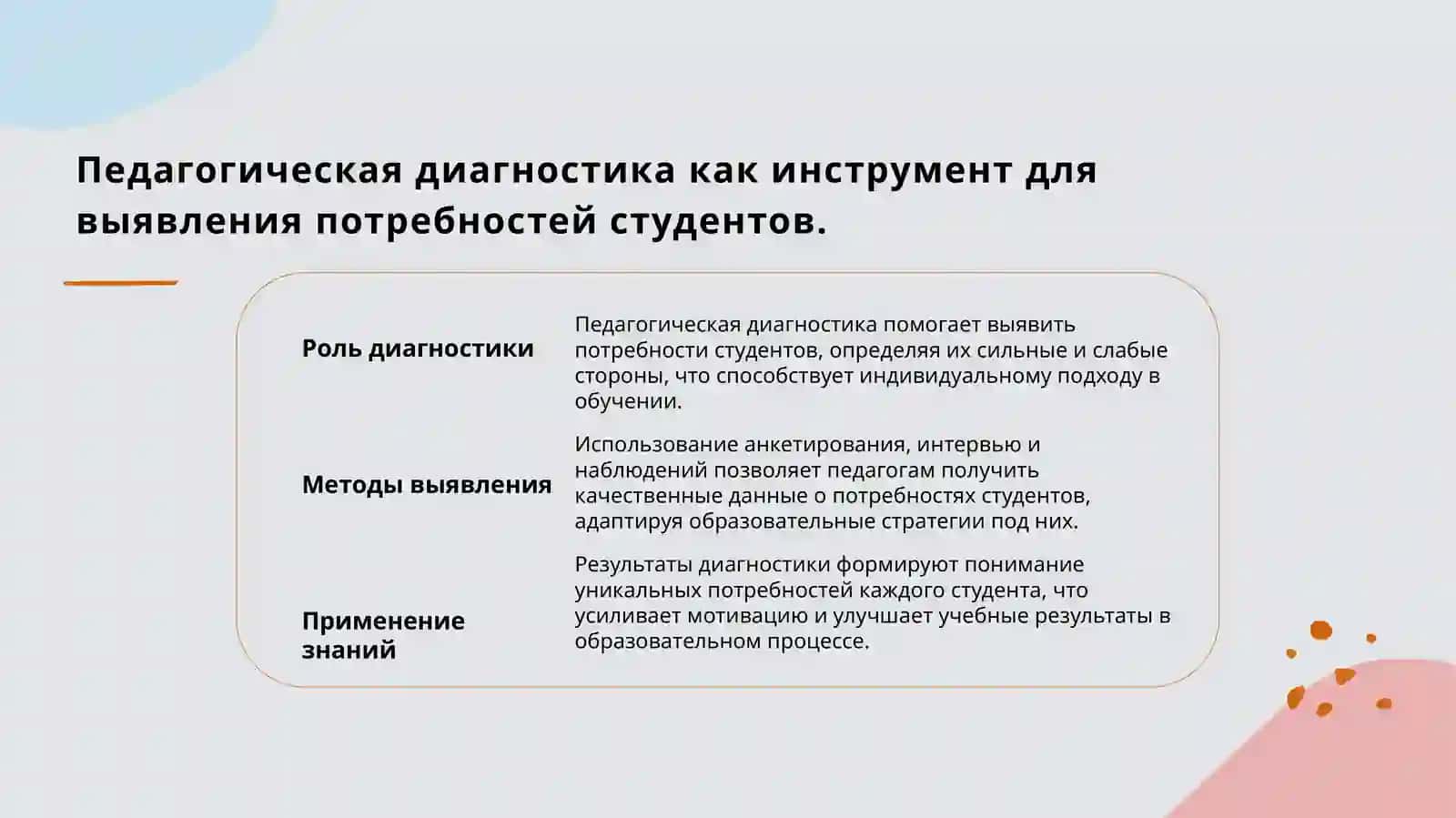Содержание и значение педагогической диагностики 4