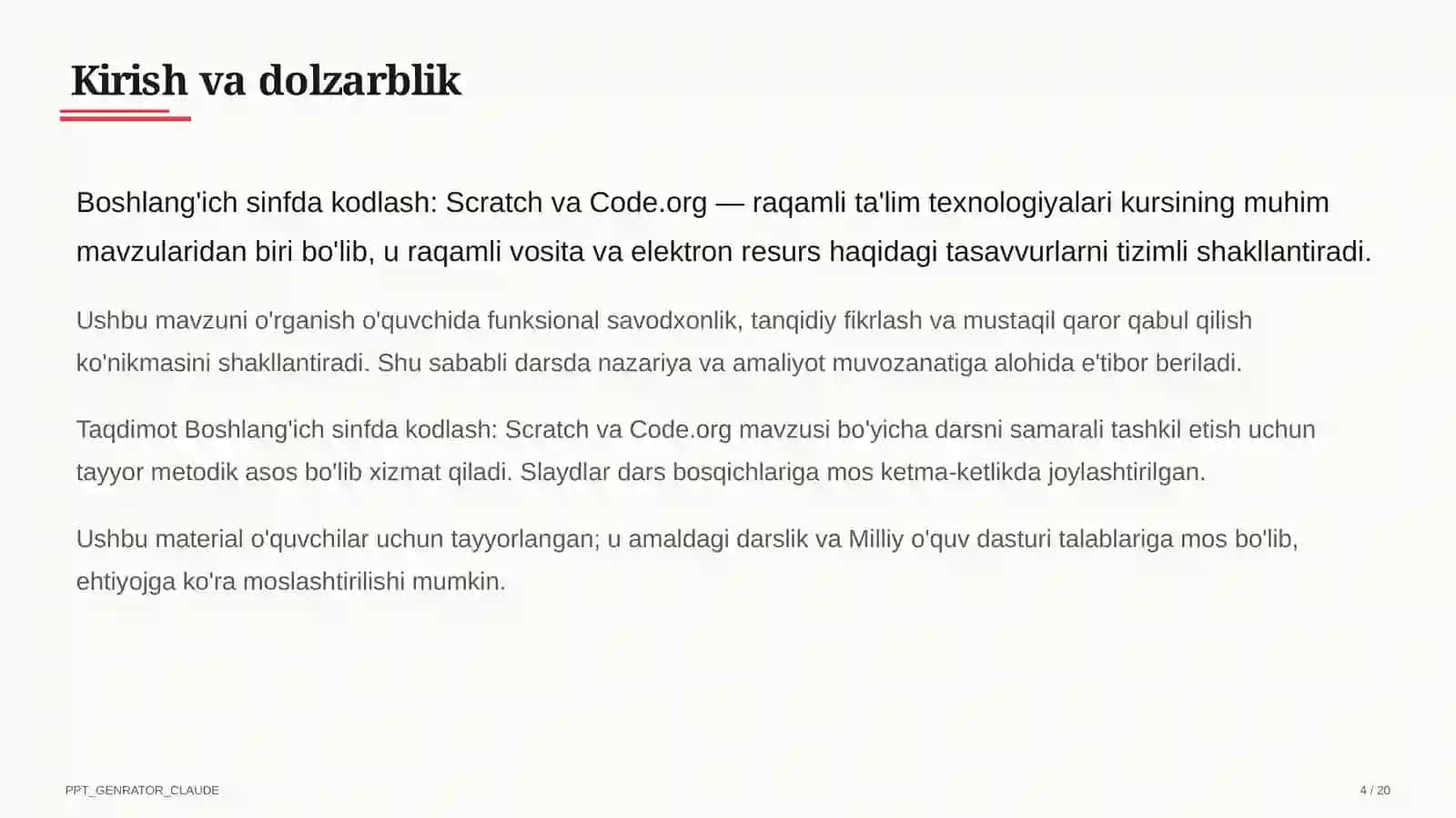 Boshlang'ich sinfda kodlash: Scratch va Code.org 2