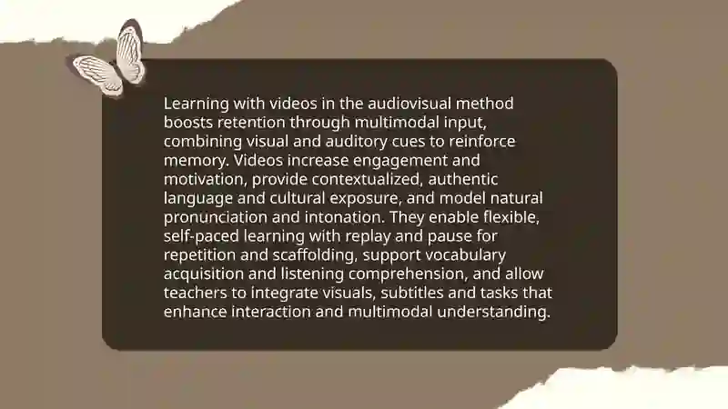 Audiovisual Method learn with videos 4