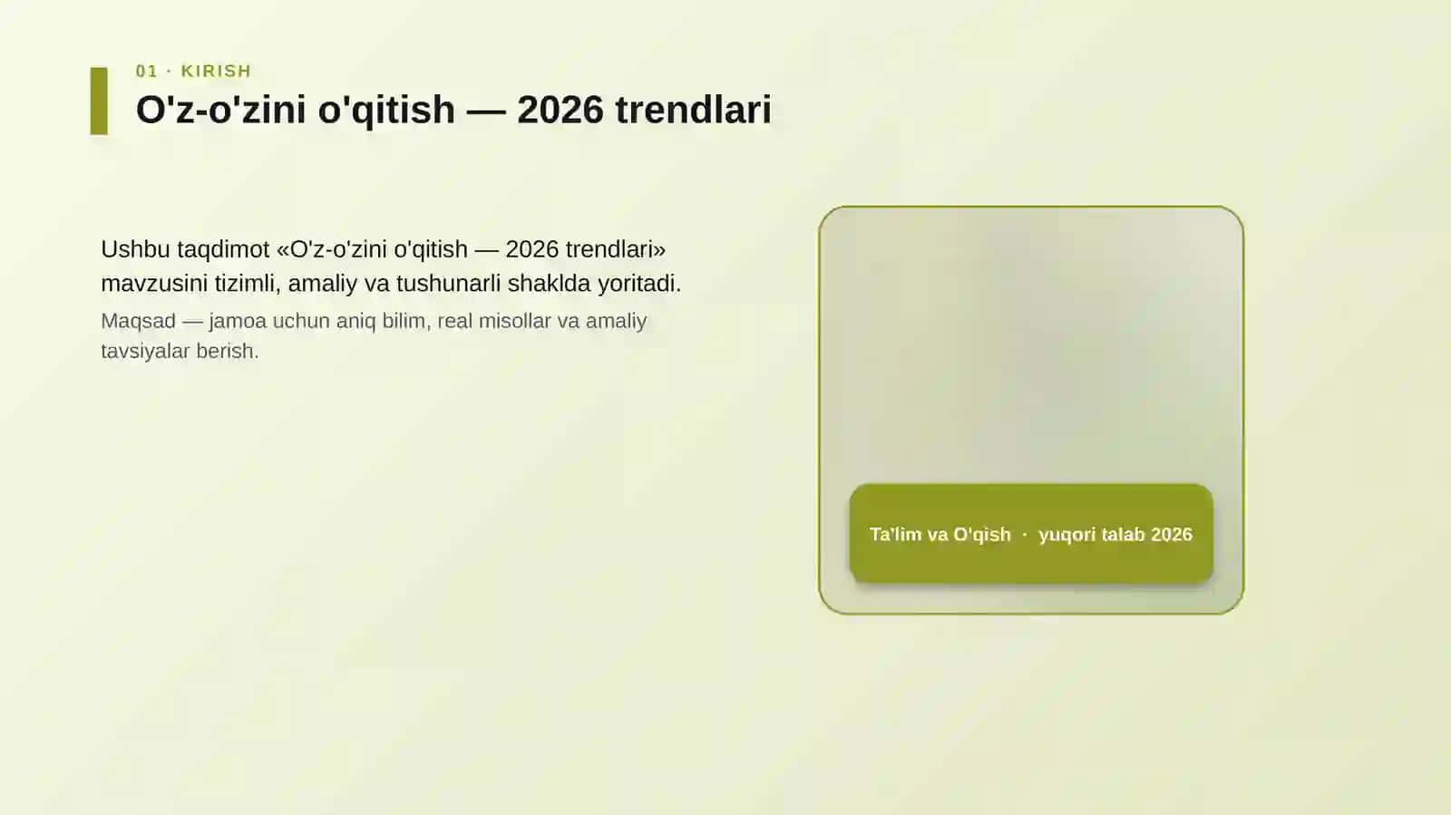 O'z-o'zini o'qitish — 2026 trendlari 4