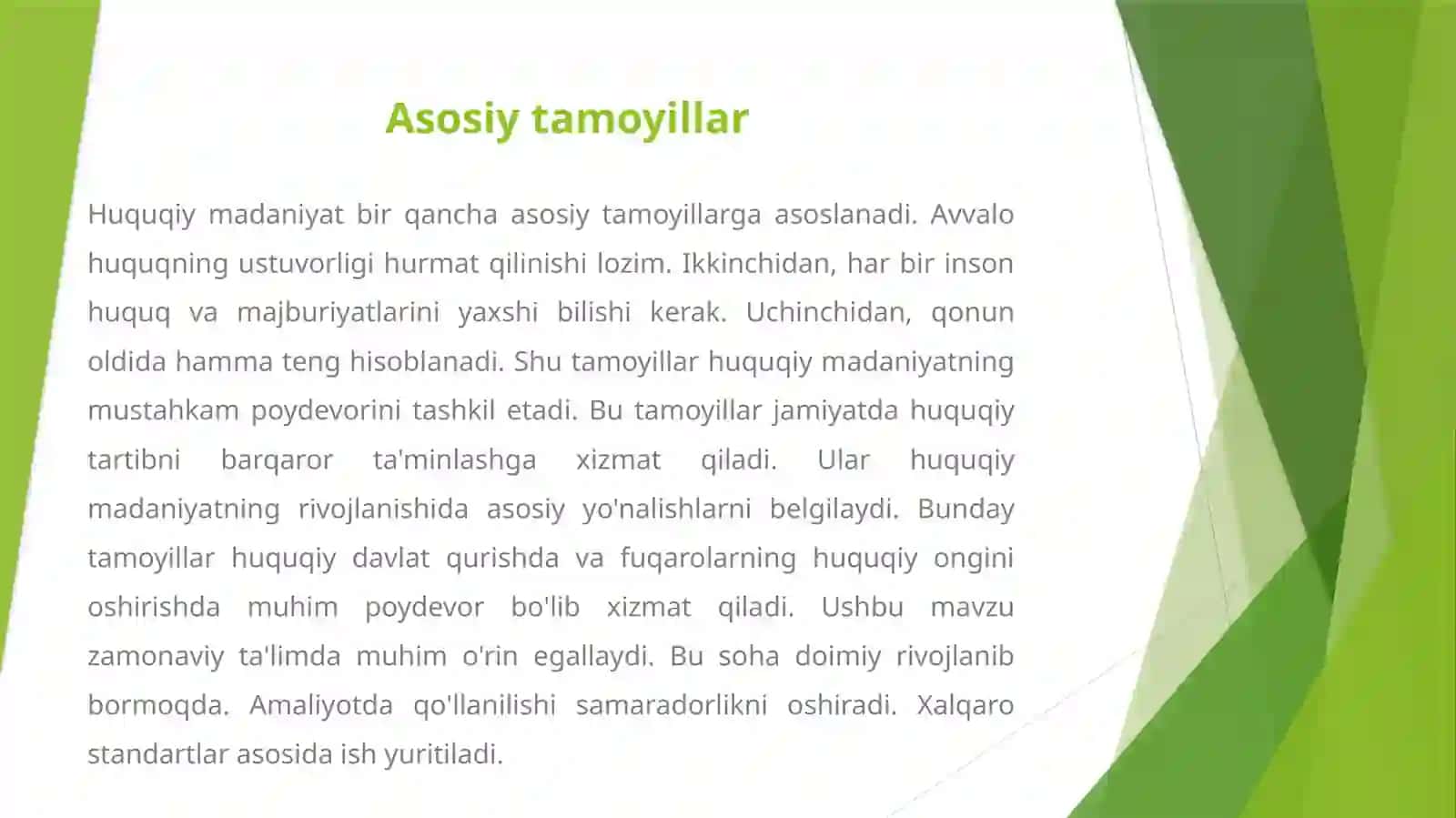 HUQUQIY MADANIYATNI SHAKLLANTIRISHNING ASOSIY OMILLARI 4