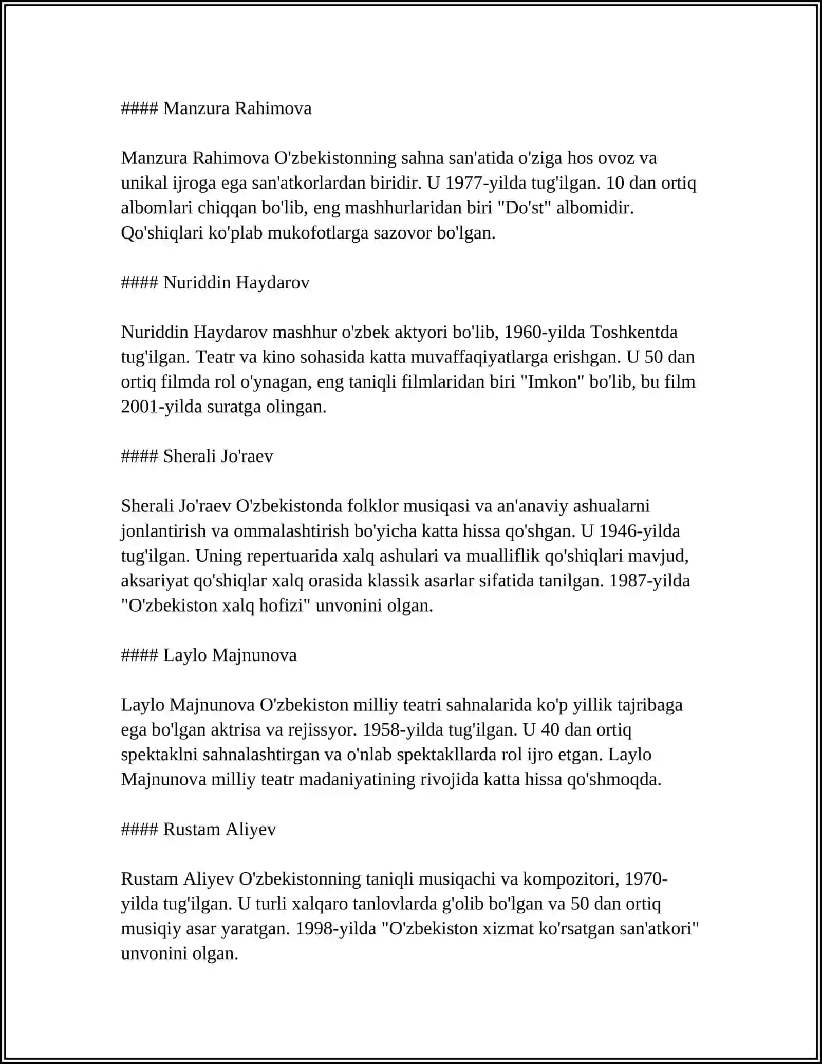 FAMOUS PEOPLE 4