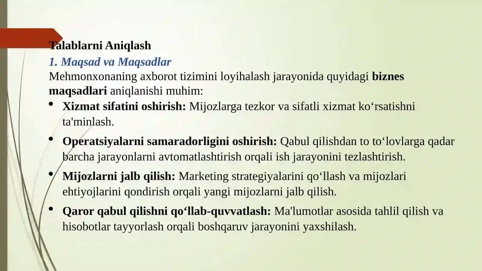 Hotellarda axborot tizimini loyihalash 4