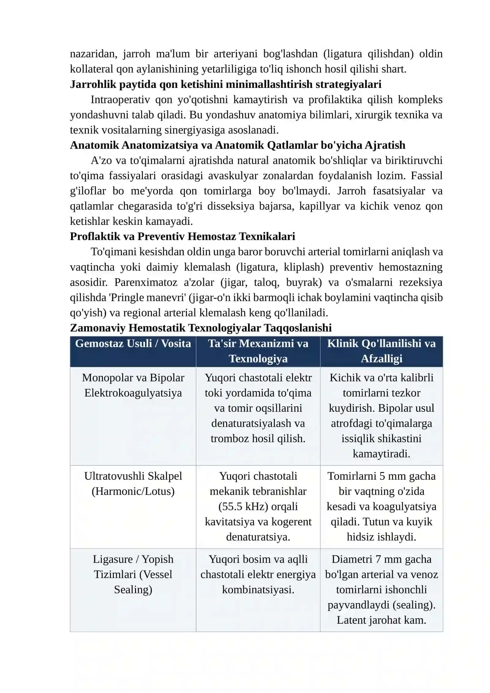 VASKULYAR TIZIM ANATOMIYASI: QON KETISHINI MINIMALLASHTIRISH 4