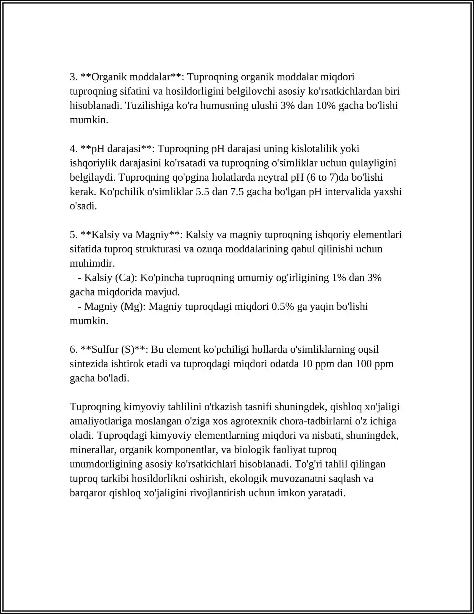 MUSTAQIL ISH Mavzu: TUPROQQA ISHLOV BERISH SIFATINI ANIQLASH 4