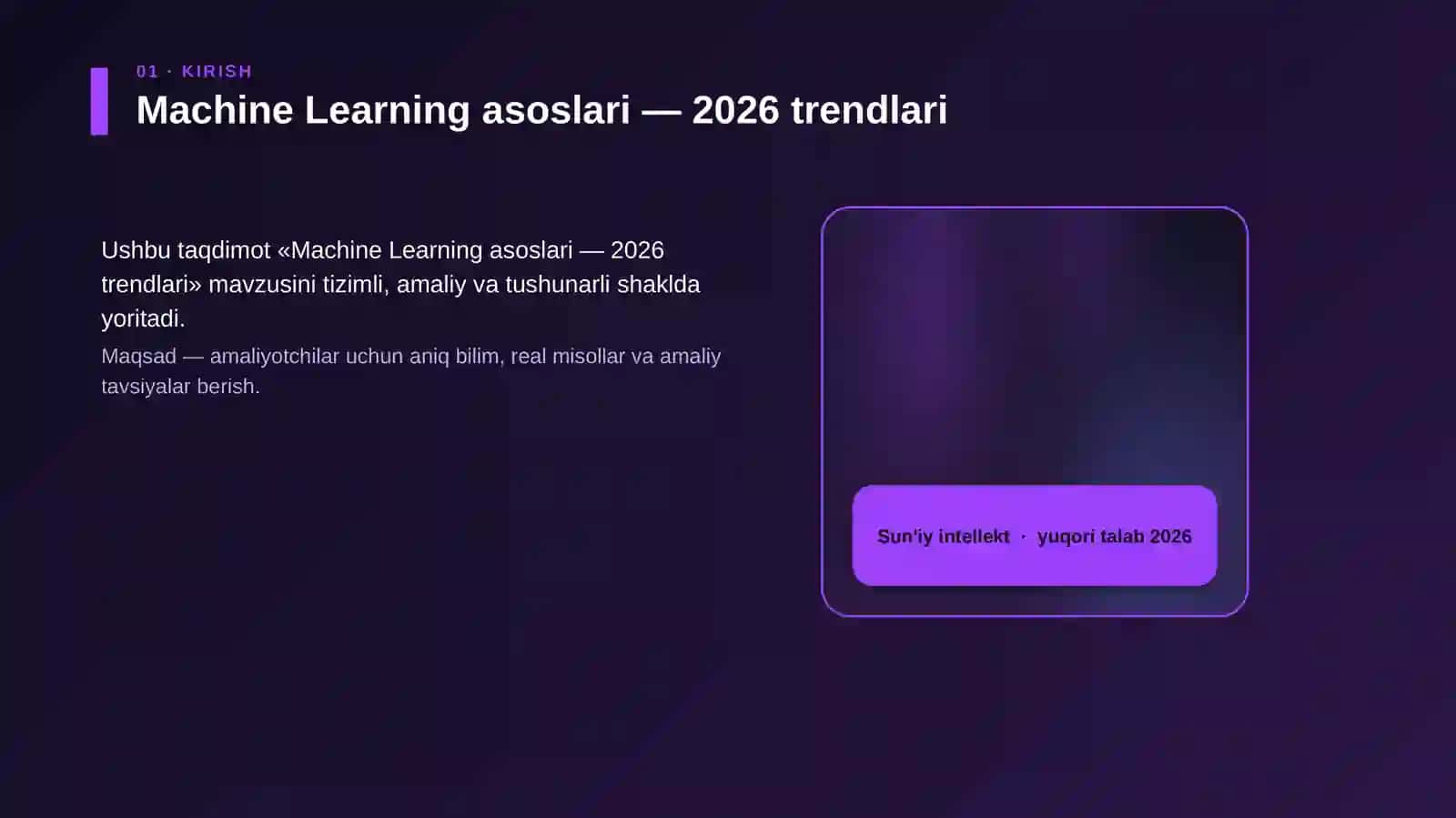 Machine Learning asoslari — 2026 trendlari 4