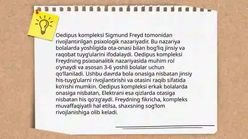 Freydning "Oedipus kompleksi" nazariyasi 4