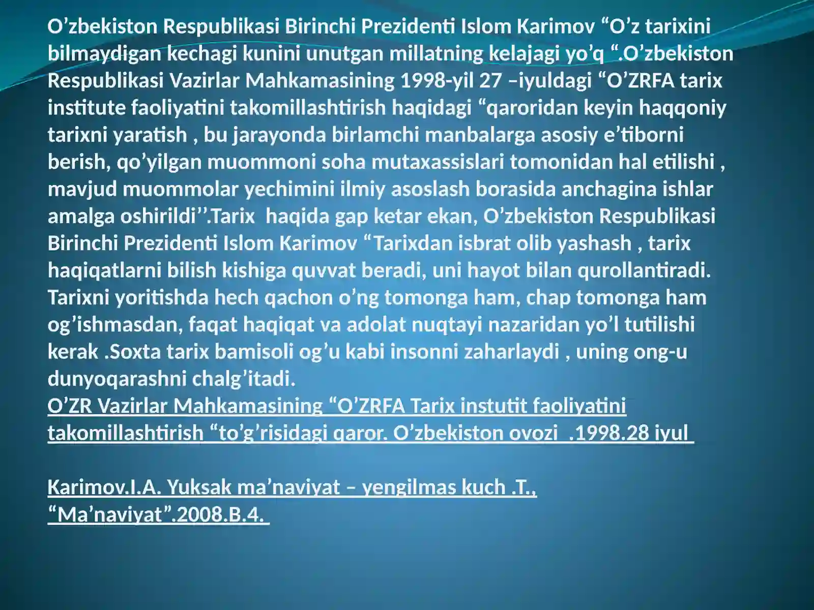 Davlat boshqaruvi demokratlashishi jarayonida Prezidentlik instituti o'rnini qanchalik yuqorilashadi 4
