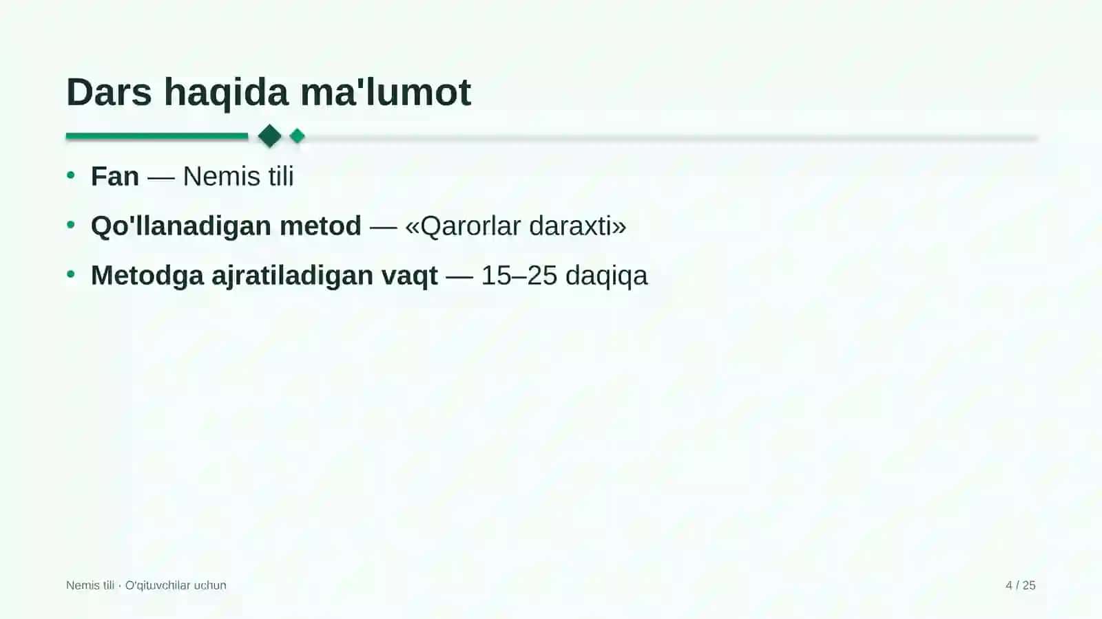 nemis tili darslarida qarorlar daraxti metodidan foydalanish 5639 4
